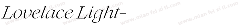 Lovelace Light字体转换